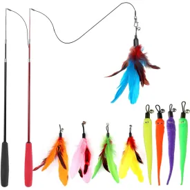 11-Pack: Interactive Cat Toy Wand