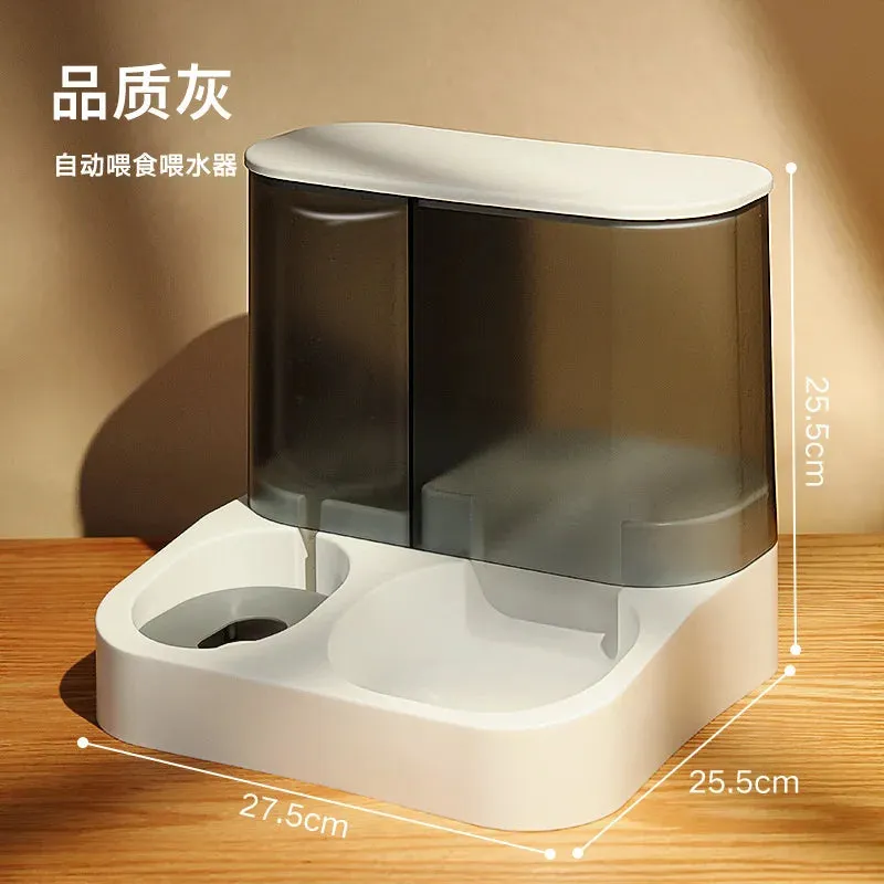 2-in-1 Automatic Pet Feeder and Water Dispenser – Dog and Cat Bowl for Convenient Feeding