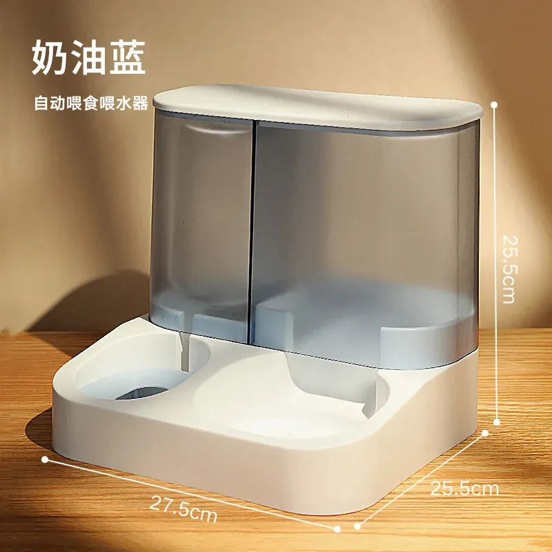 2-in-1 Automatic Pet Feeder and Water Dispenser – Dog and Cat Bowl for Convenient Feeding
