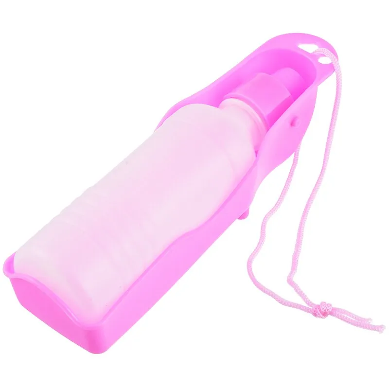 250ml Dog Water Bottle Feeder With Bowl Plastic
