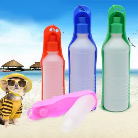 250ml Dog Water Bottle Feeder With Bowl Plastic
