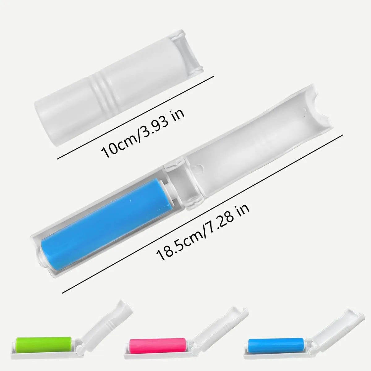 3-Pack of Reusable Lint Rollers, 3 Colors Foldable Mini Lint Roller, Small and Portable to Easily Remove Lint Hair Dust and Pet Hair(Blue, Green, Pink)