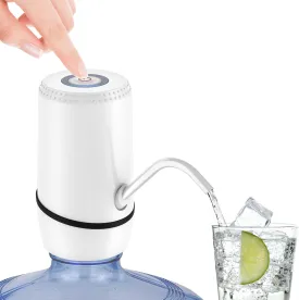 5 Gallon Water Dispenser, Electric Drinking Water Pump Automatic Portable Water Jug Pump for 5 Gallon Bottle - White