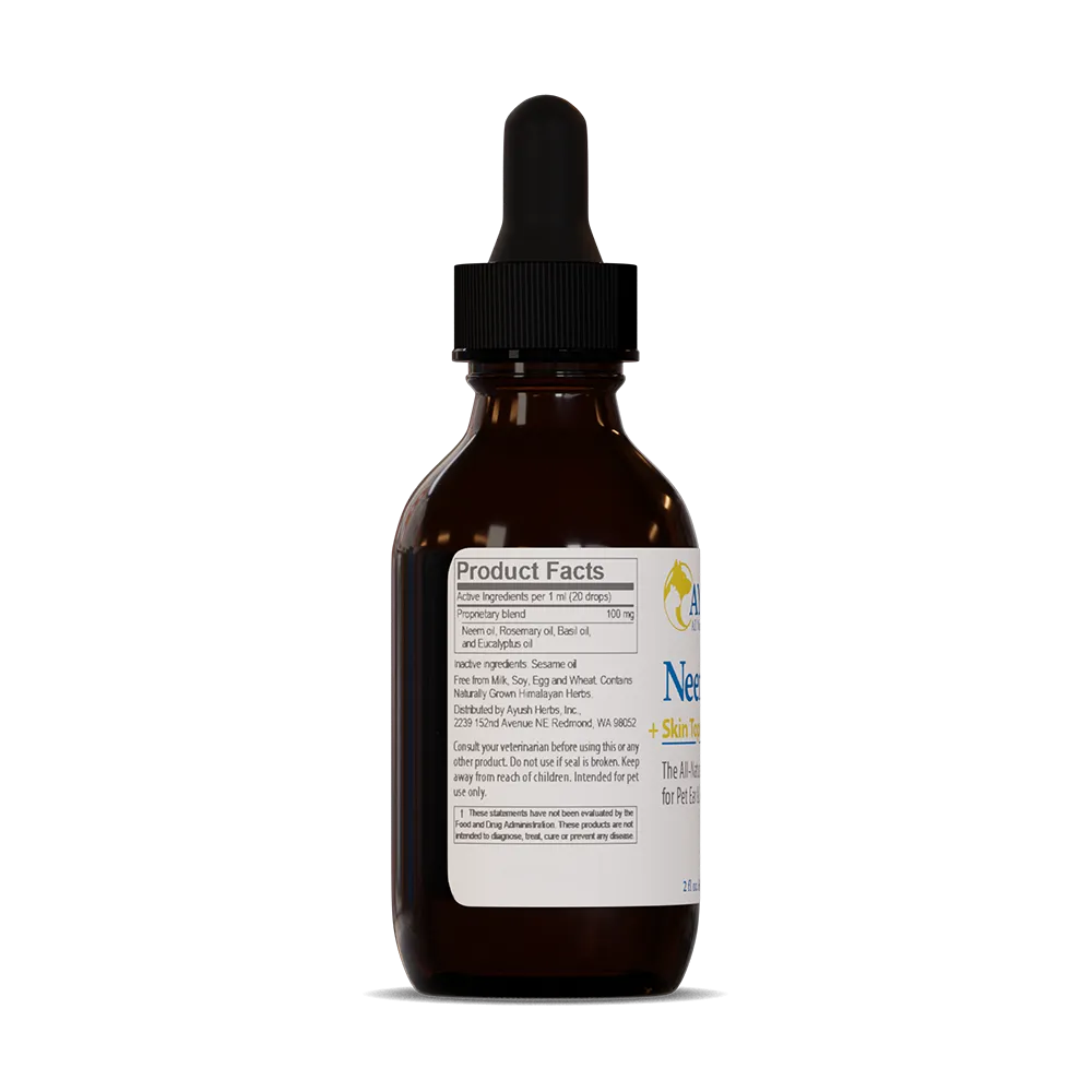AYUSH NEEM EAR DROPS for ear infections - 2 oz.