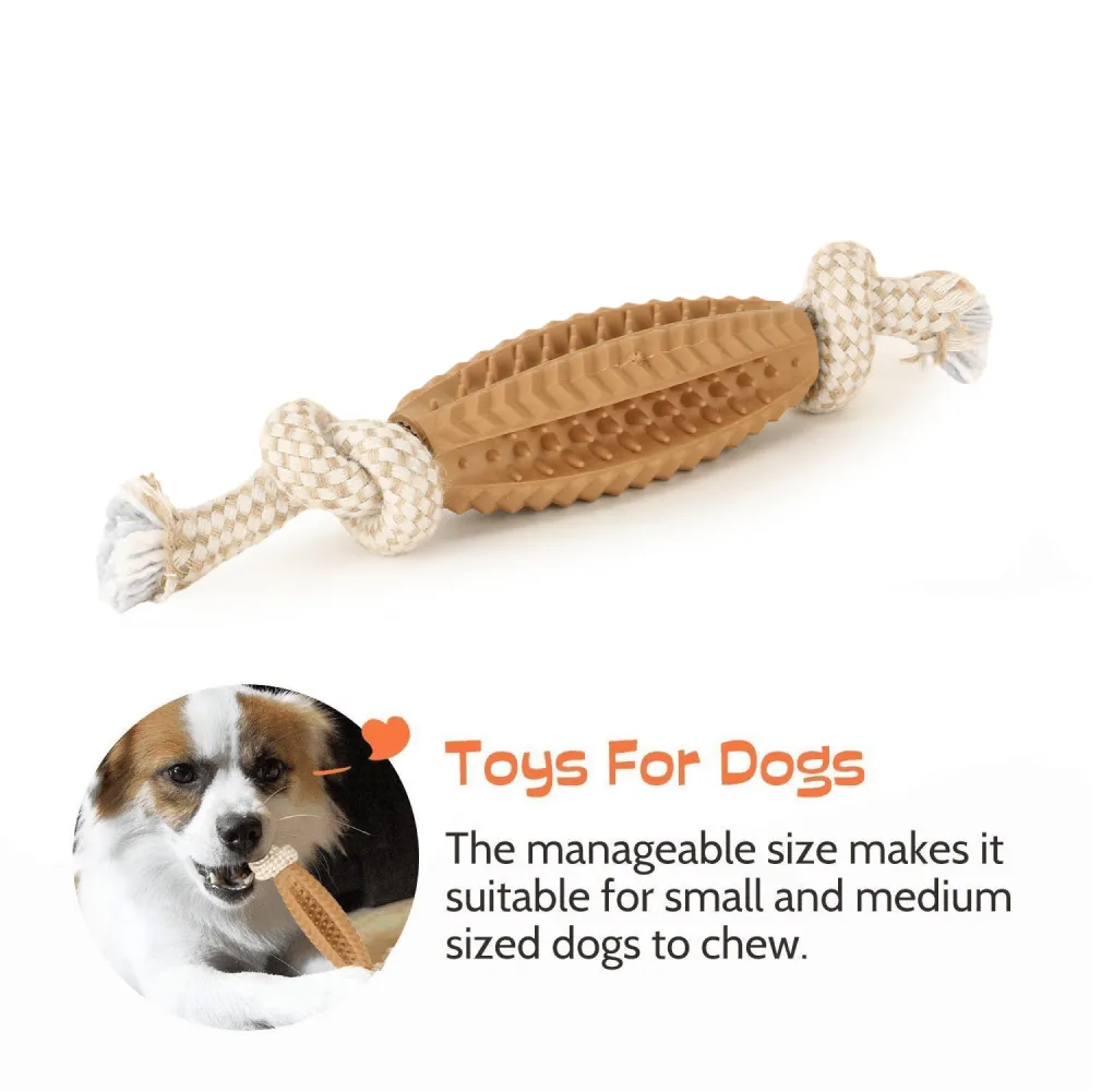 Basil Jute Rope with Spike TPR Chew Toy for Dogs | For Medium Chewers