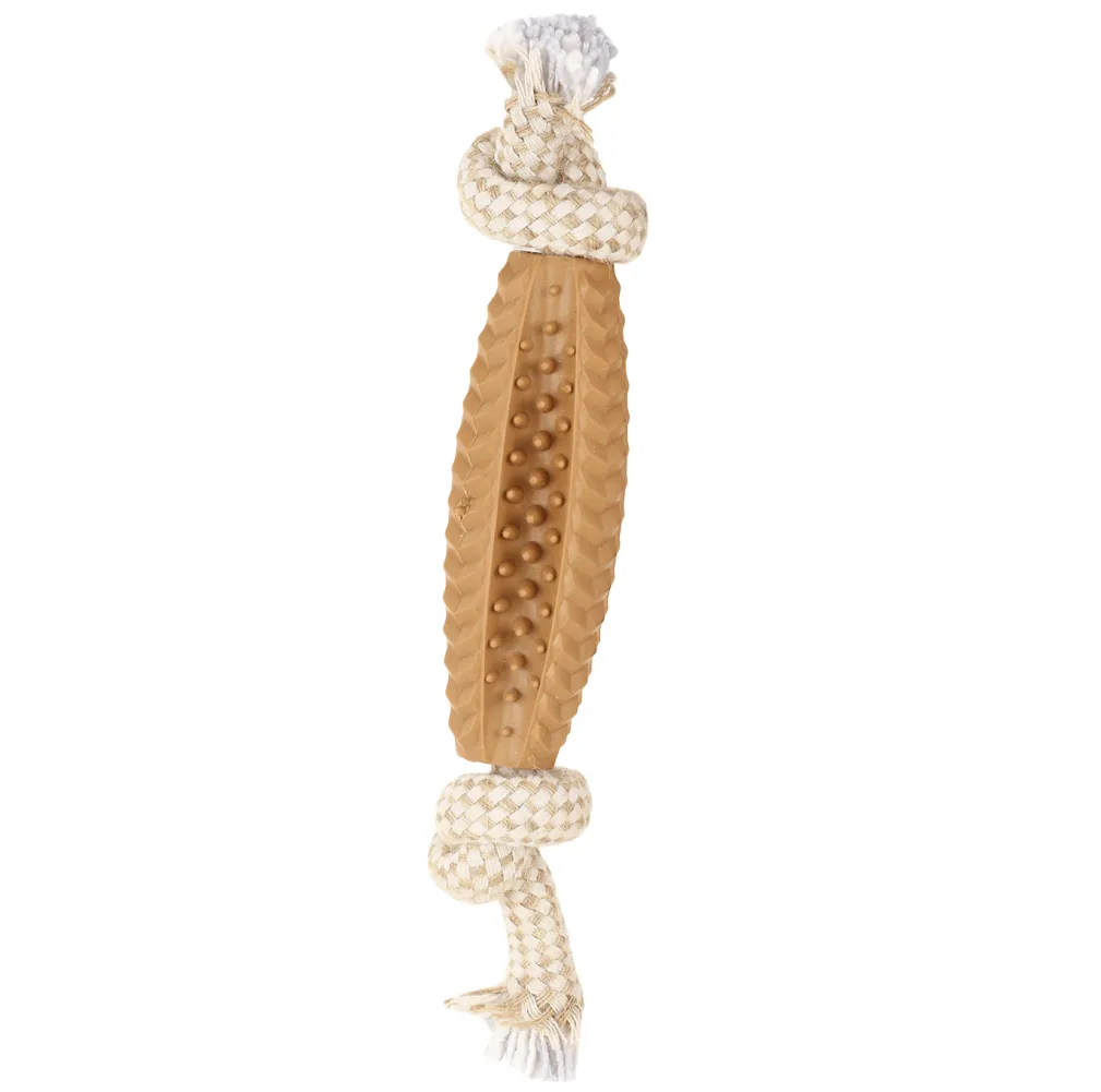 Basil Jute Rope with Spike TPR Chew Toy for Dogs | For Medium Chewers