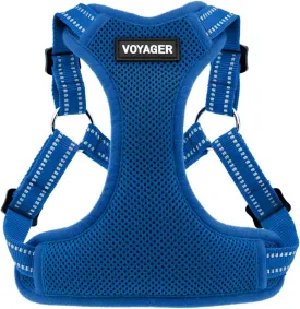 Best Pet Supplies Voyager Adjustable Dog Vest Harness Breathable No Pull Harness for Small, Medium, Large Dogs, Harness for Walking, Jogging, Easy Step-in, Reflective Stripes - Royal Blue, L