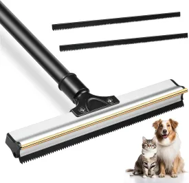 Carpet Rake for Pet Hair - Dual Cleaning Way for Efficient Pet Hair Removal on Carpets, Sofas, and Car Seats