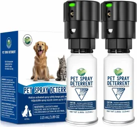 Cat Spray Deterrent System [2 Pack] Automatic Cat Deterrent Spray, Motion Activated System for Cats & Dogs Odorless Pet Deterrent, Senses Pets Up to 3 Feet Away, Friendly & Safe Pet Deterrent Spray