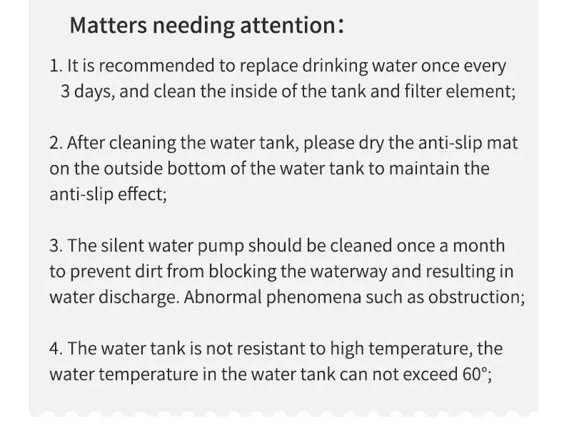 Cat Water Filtering Fountain 3L