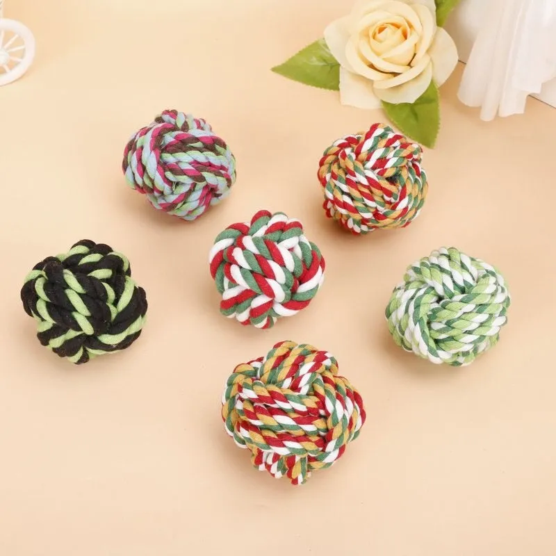 Chew Toys Pets Rope Ball