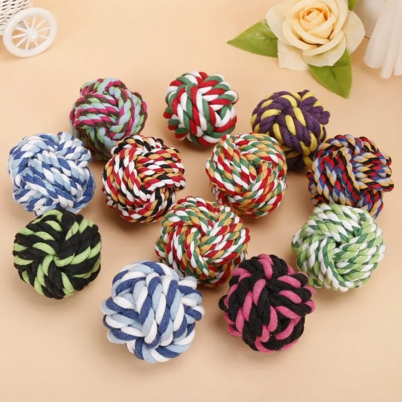 Chew Toys Pets Rope Ball