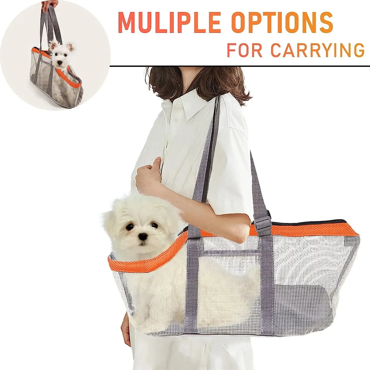 Compact Breathable Pet Carrier for Small Dogs and Cats