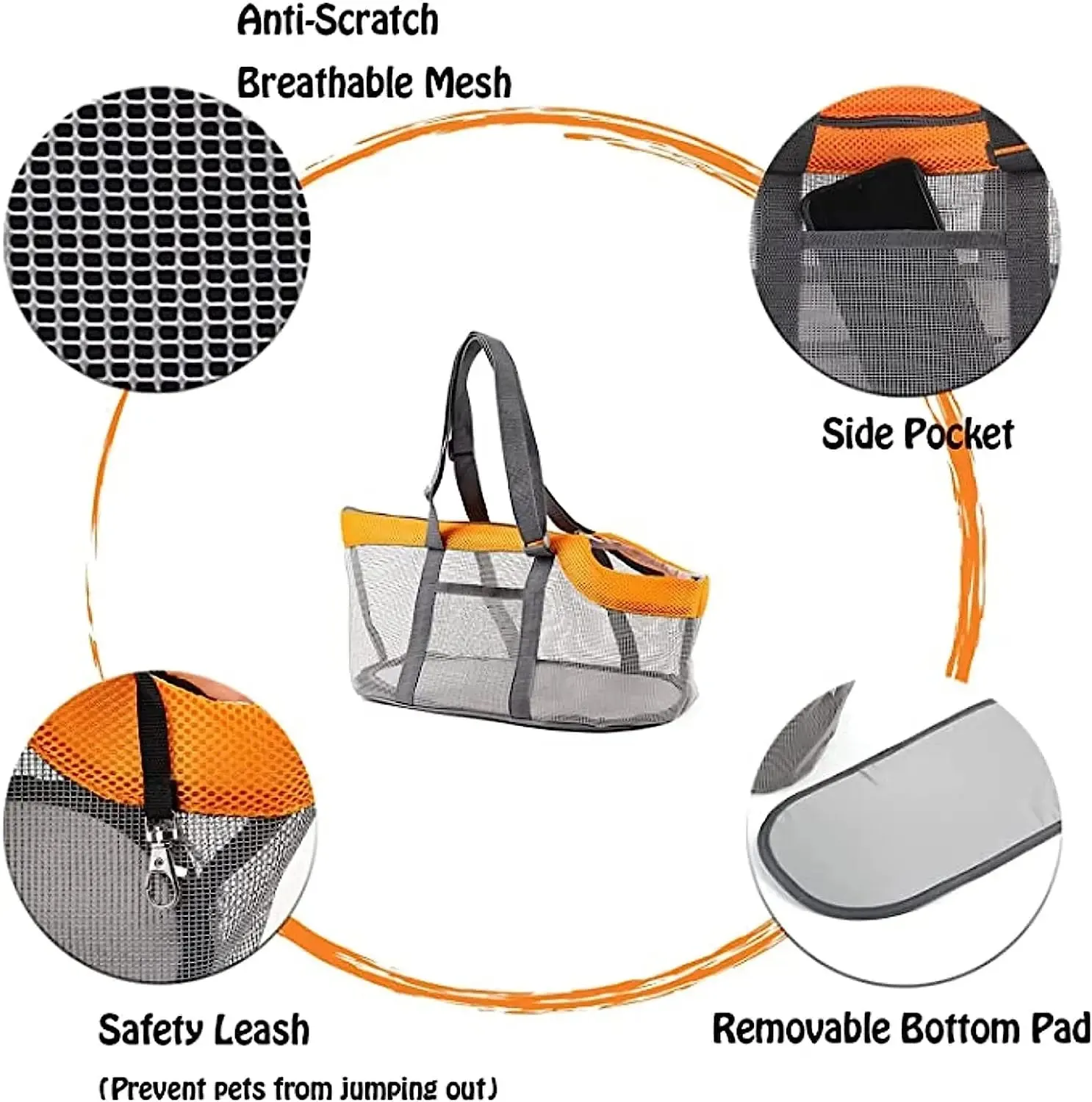 Compact Breathable Pet Carrier for Small Dogs and Cats