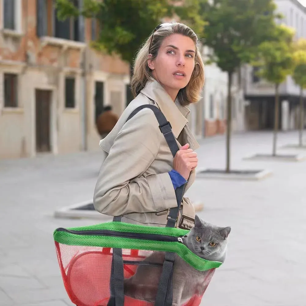 Compact Breathable Pet Carrier for Small Dogs and Cats