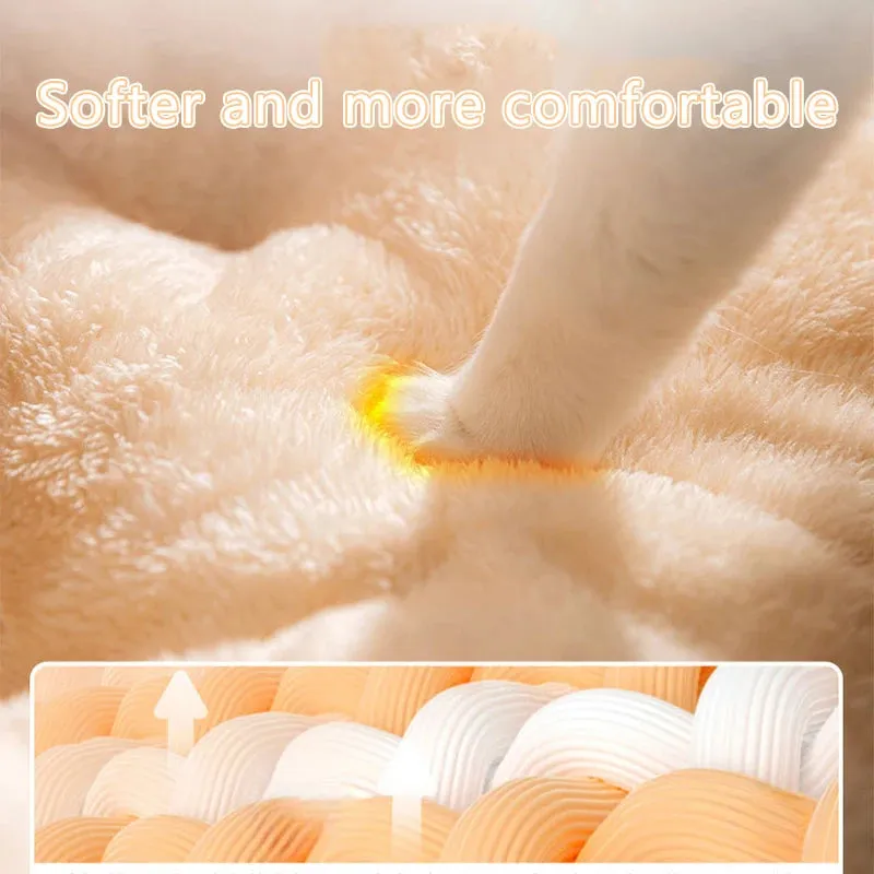 Cute Cat Bed | Warm Cat Sleeping Bag & Deep Sleep Cave | Winter Detachable Pet House | Nest Pillow with Pillow for Cats & Dogs