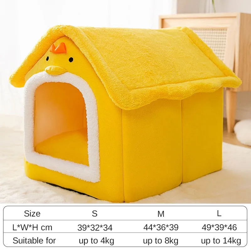 Dog House Kennel Soft Pet Bed Small Cat Tent