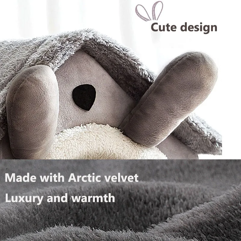 Dog House Kennel Soft Pet Bed Small Cat Tent