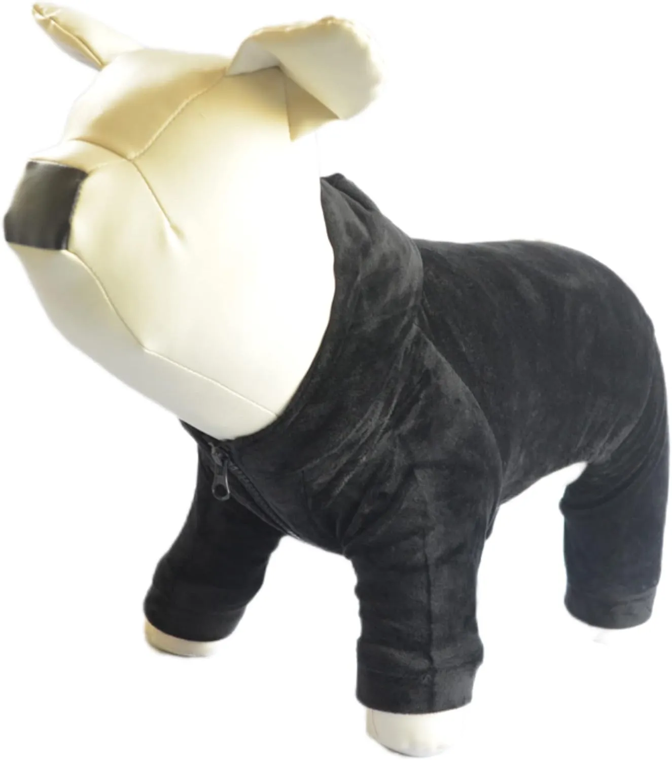 Dog Pajamas Pet Jumpsuits PJS for All Seasons, Velvet Dog Hoodies 4 Legs Four Feet Dog Onesies Stylish PJS Puppy Costume Cotton Liner Warm Pet Clothes for Small Medium Large Dogs Black L