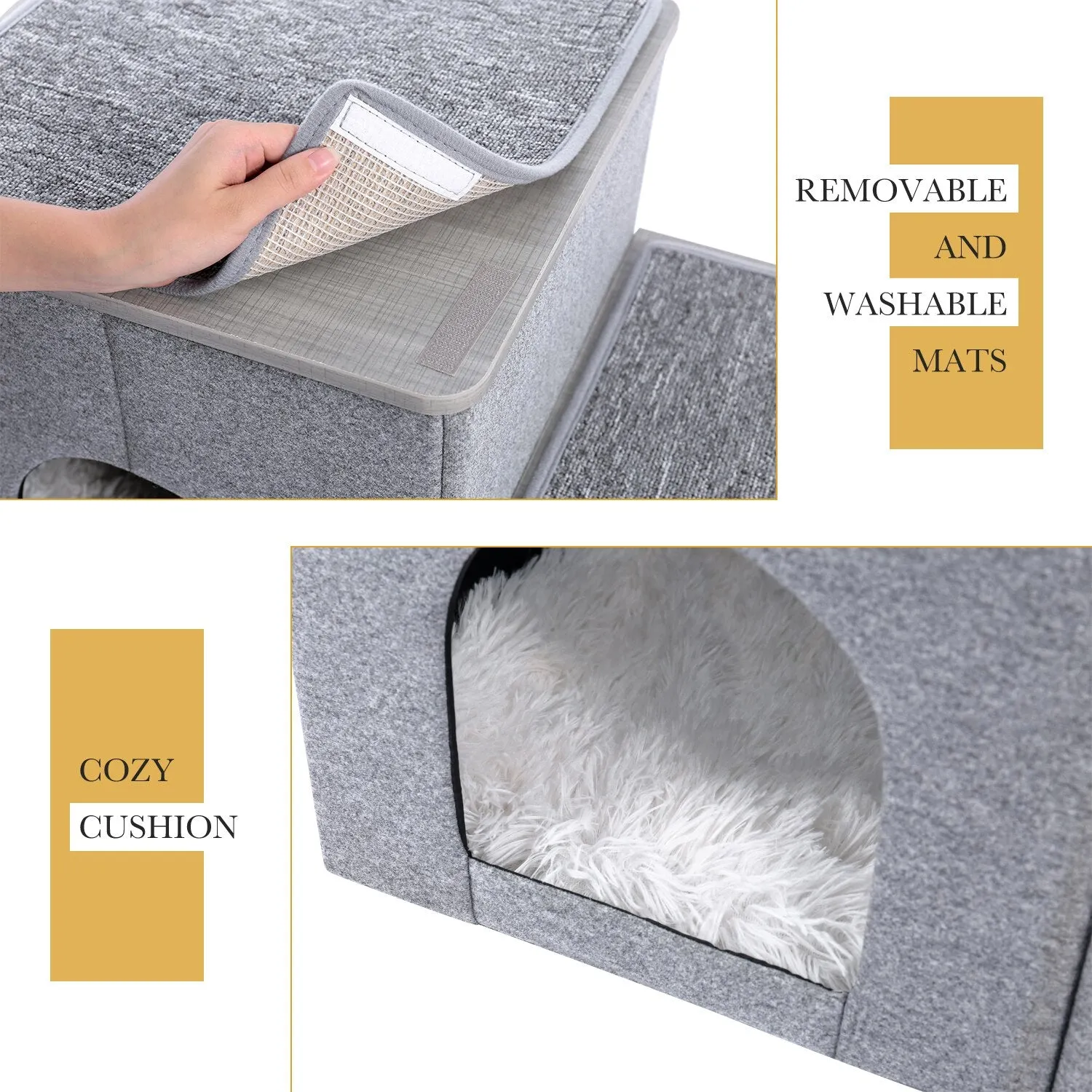 Dog Stairs w/ House   Storage
