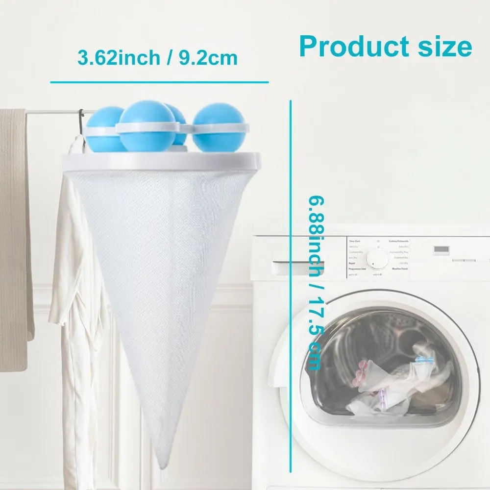 Floating Hair Filtering Mesh Removal 3pcs, 2025 New Pet Hair Lint Catcher for Washing Machine, Pet Dog Hair Catcher Remover Lint Filter Mesh Bag for Laundry (Pink)