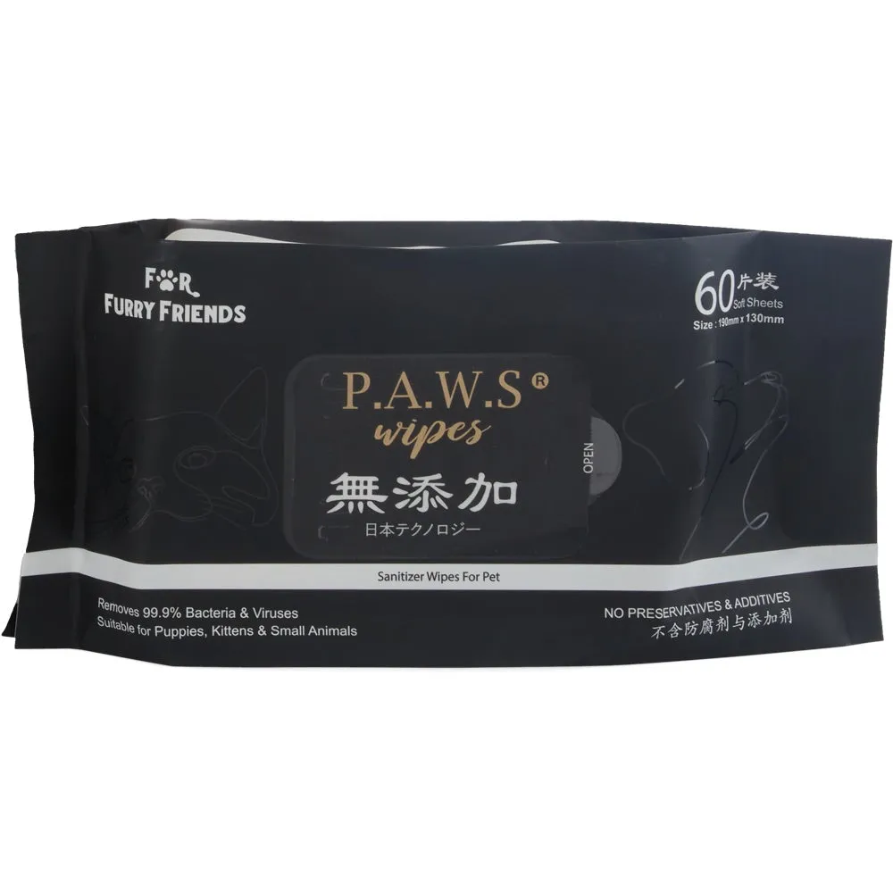 For Furry Friends P.A.W.S Sanitizer Wipes For Cats & Dogs
