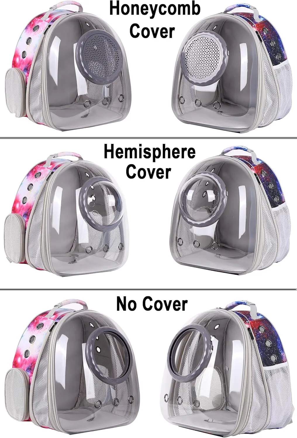 Galaxy Pink Cat Backpack with Bubble Window for Large Cats 20 lbs -Front Expandable Backpack Carrier, Pet Carrier Backpack Travel Hiking Camping Carrying Book Bag (Front Expandable-Galaxy Pink)