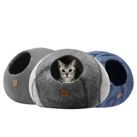 Haussimple Wool Cat Cave Pet House