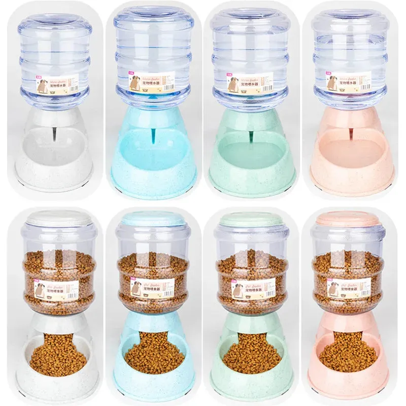 Large Capacity Pet Feeder with Water Dispenser
