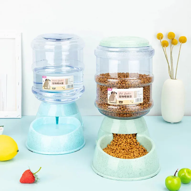 Large Capacity Pet Feeder with Water Dispenser