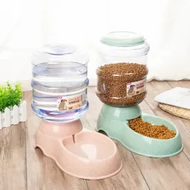 Large Capacity Pet Feeder with Water Dispenser