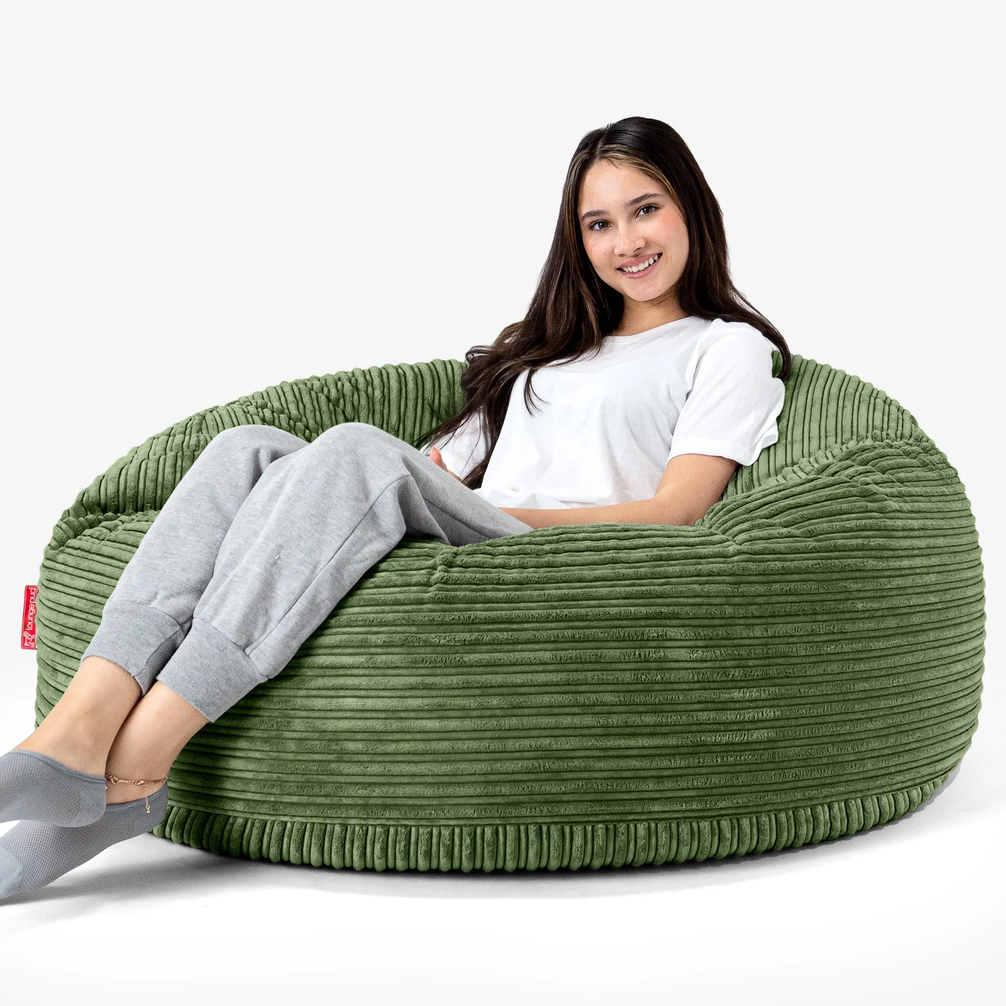 Mammoth Bean Bag Sofa - Cord Forest Green
