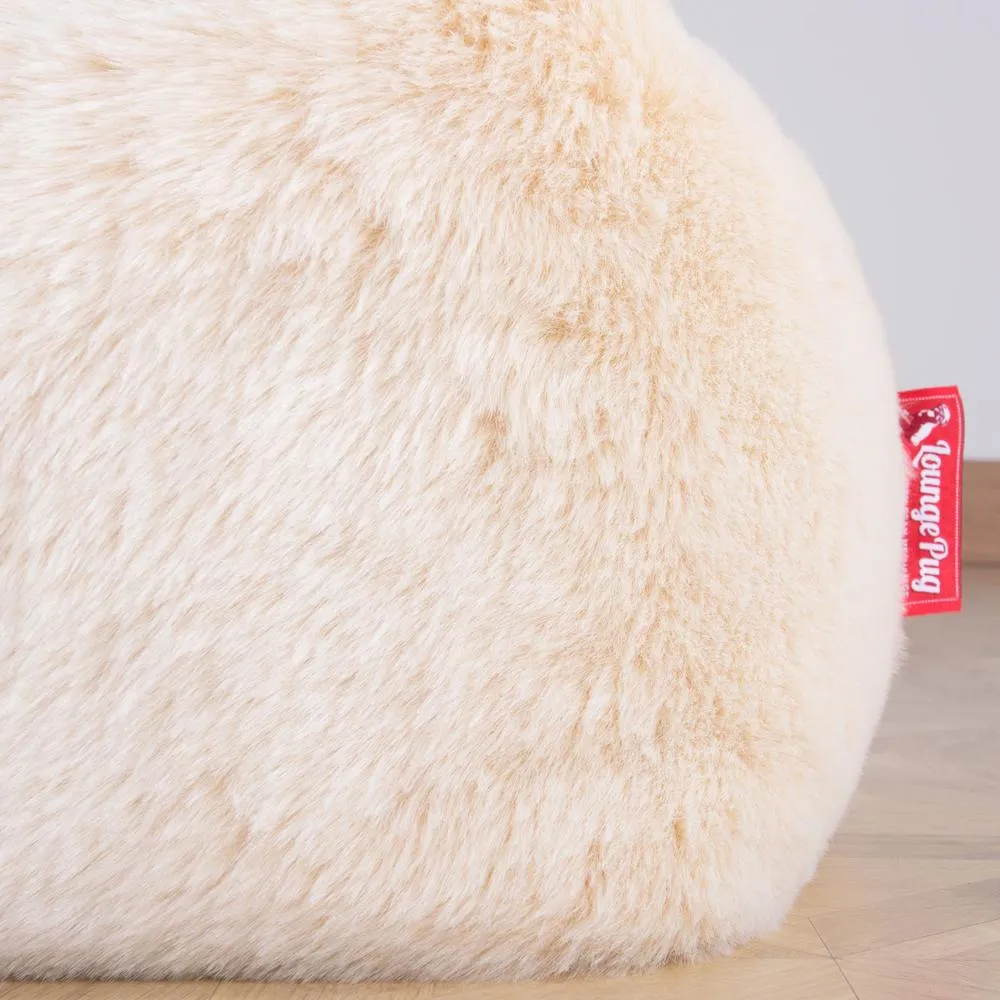 Mammoth Bean Bag Sofa - Faux Fur Sheepskin White