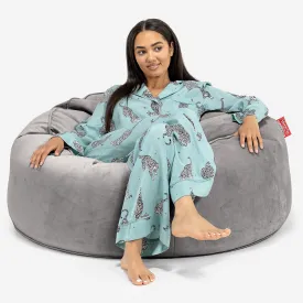 Mammoth Bean Bag Sofa - Velvet Silver
