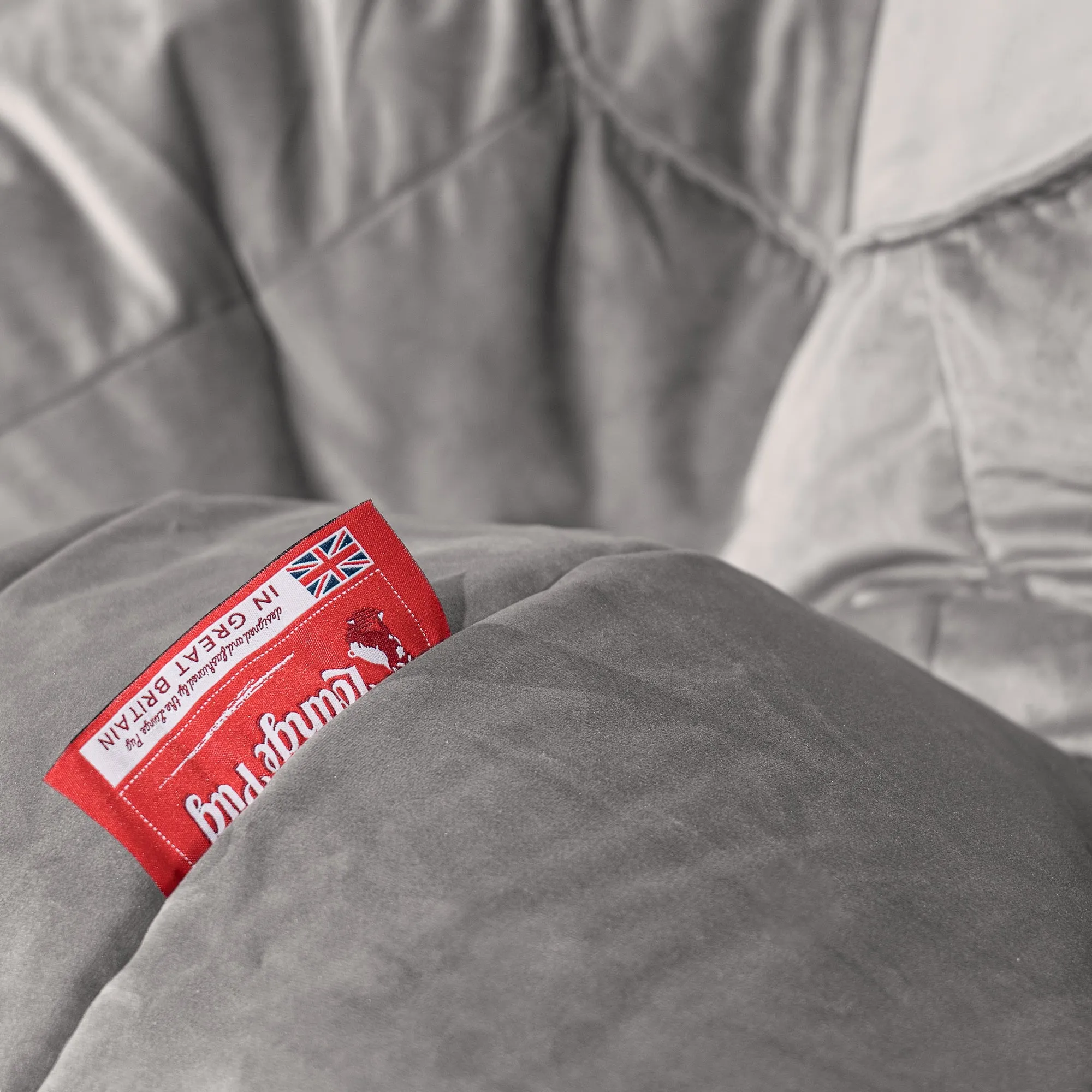 Mammoth Bean Bag Sofa - Velvet Silver