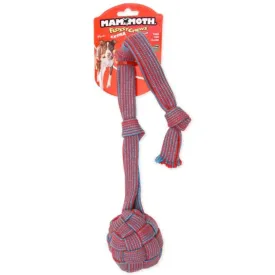 Mammoth Flossy Chews Extra Webbing Ball With Fling Handle Toy For Dogs