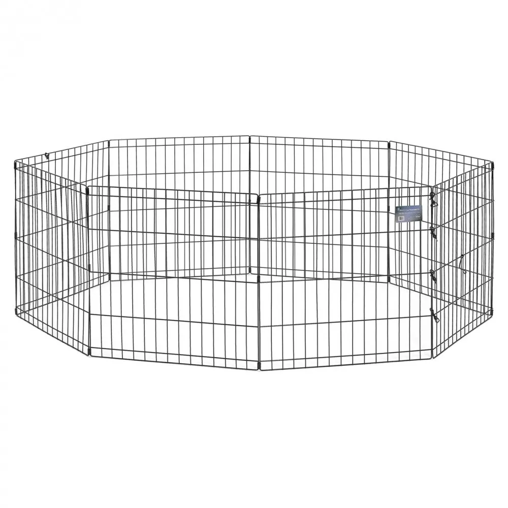 MidWest Black E-Coat Pet 8 Panel Exercise Pen