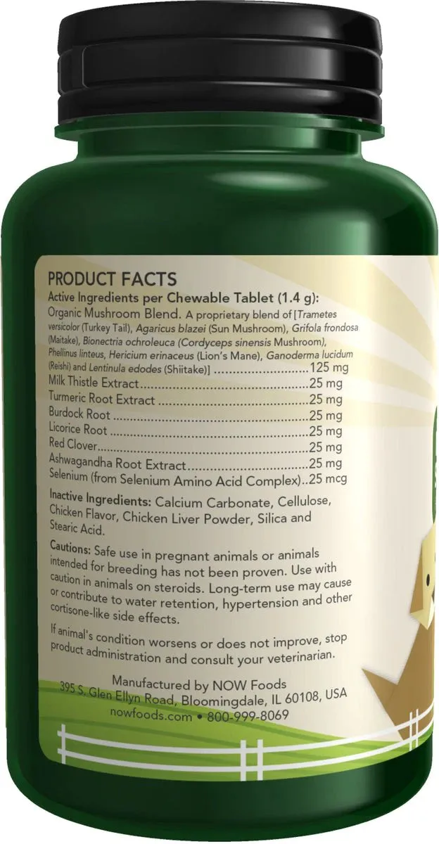 NOW Pets Immune Support Dog & Cat Supplement, 90 ct