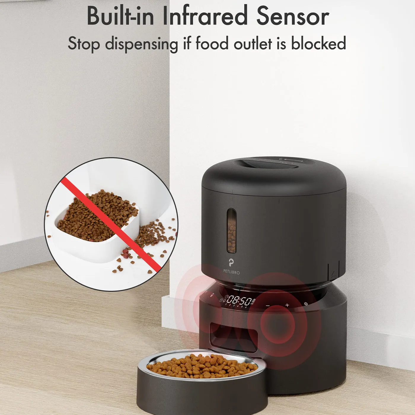 Pelibro Granary Automatic 3L Feeder in Black