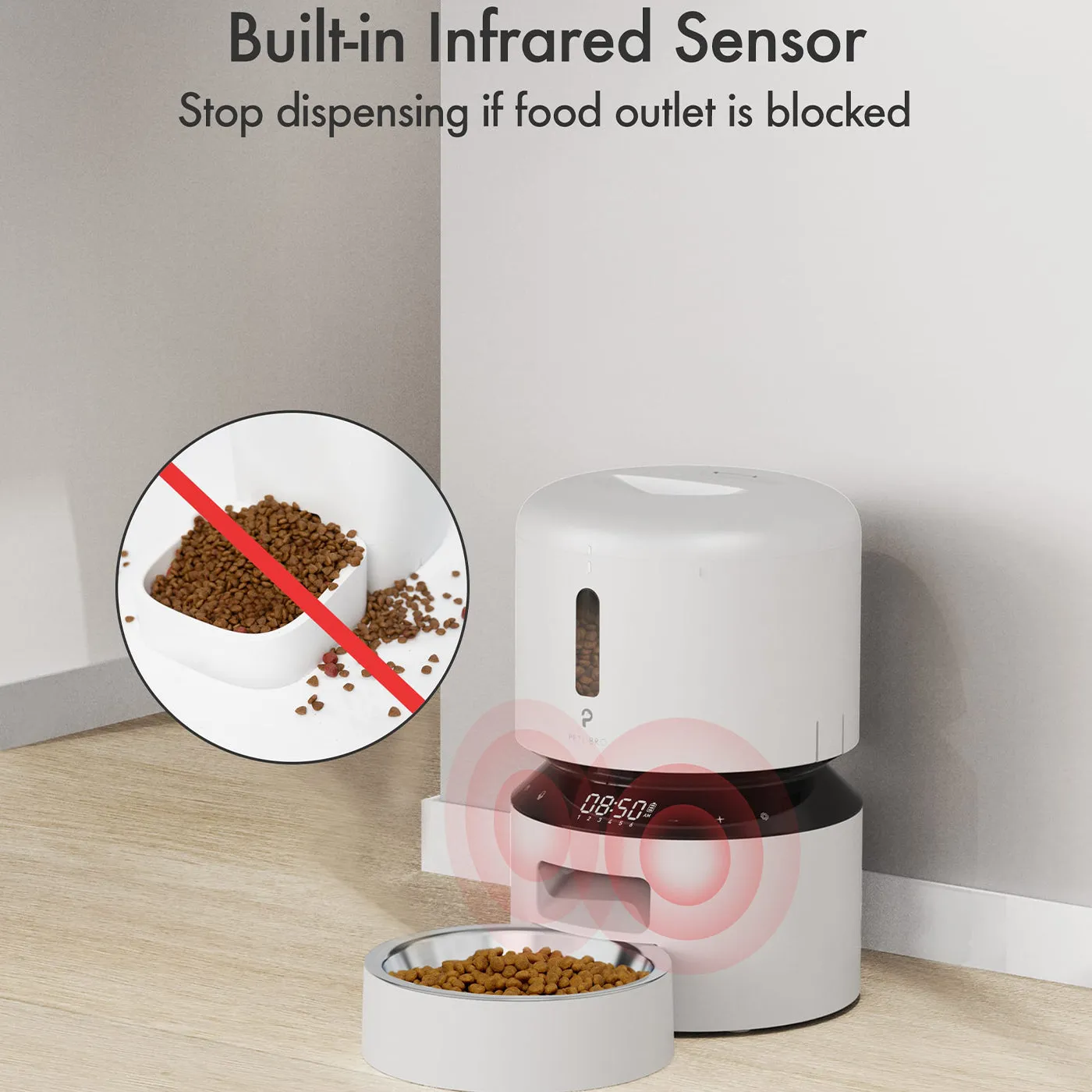 Pelibro Granary Automatic 3L Feeder in White