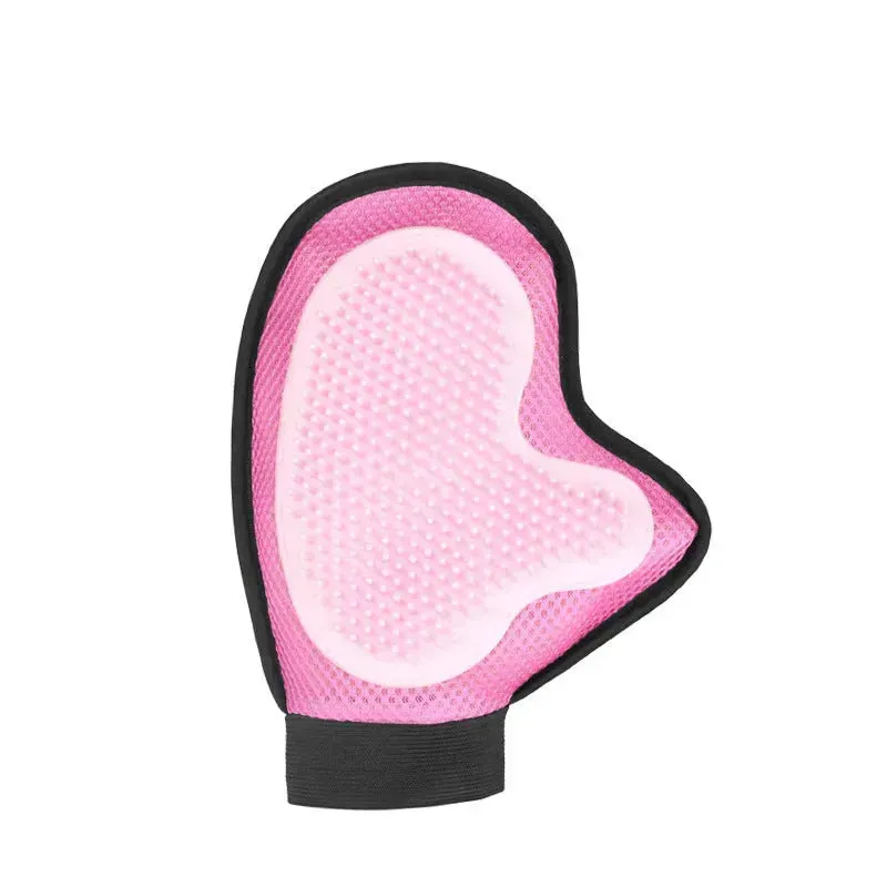 Pet Hair Removal Gloves - Grooming & Massage Rubber
