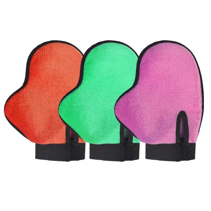 Pet Hair Removal Gloves - Grooming & Massage Rubber