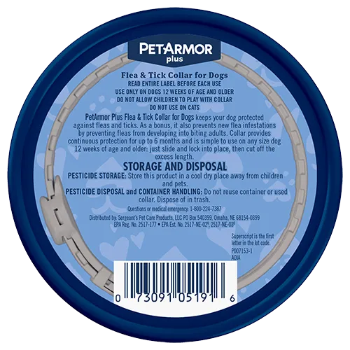 PetArmor® Plus Flea & Tick Collar for Dogs
