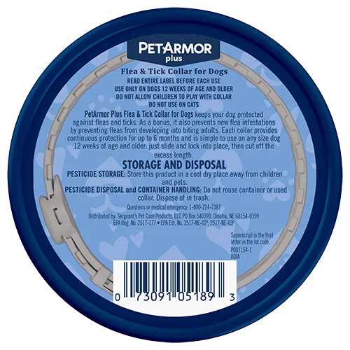 PetArmor® Plus Flea & Tick Collar for Dogs