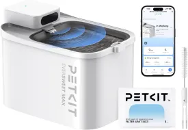 PETKIT EVERSWEET MAX Cordless Cat Water Fountain, 105 fl oz/3L Pet Water Fountain for Cats Dogs Inside, Automatic Cat Water Dispenser with Replacement Filter, App Control
