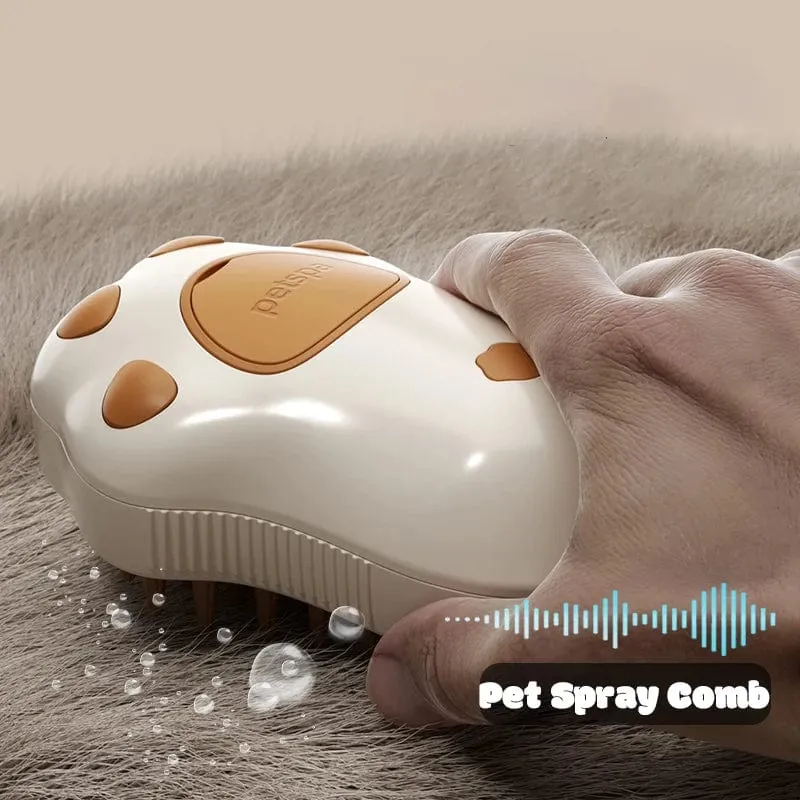 PetSpa ProSteam - 3-in-1 Electric Pet Grooming Brush with Spray