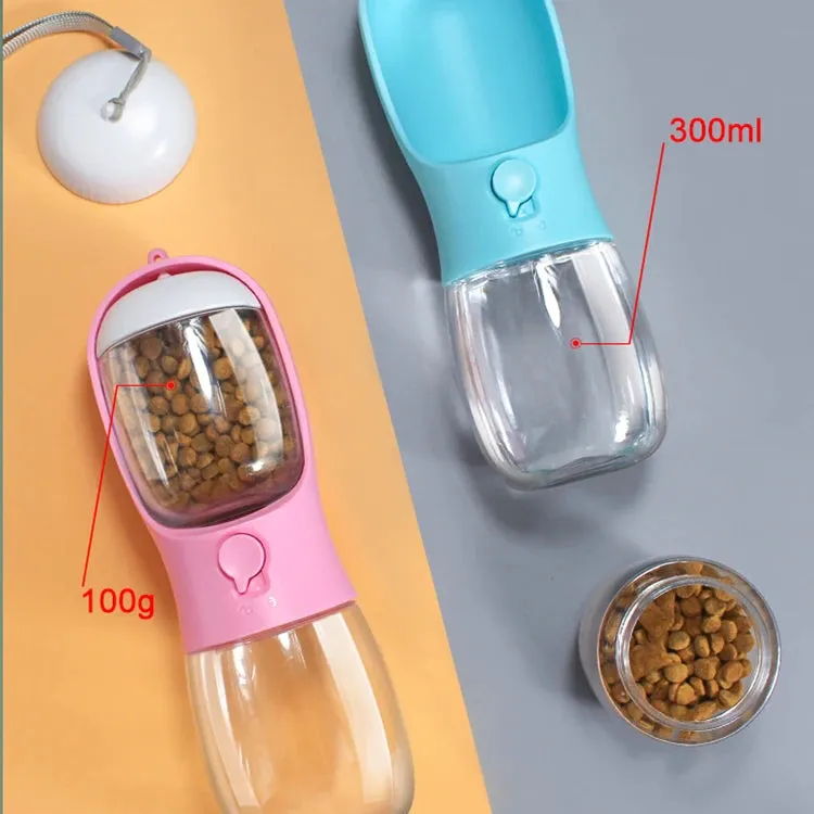 Portable Bottle for Dog Cat Travel Pet with Water Cup with Food Dispenser for your fur friend