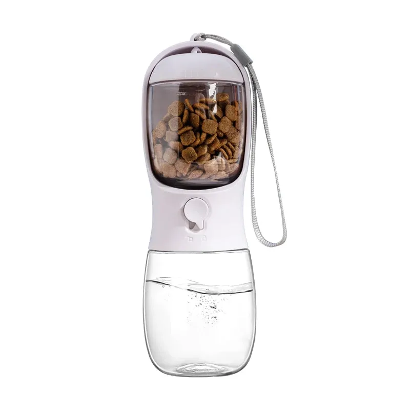 Portable Bottle for Dog Cat Travel Pet with Water Cup with Food Dispenser for your fur friend