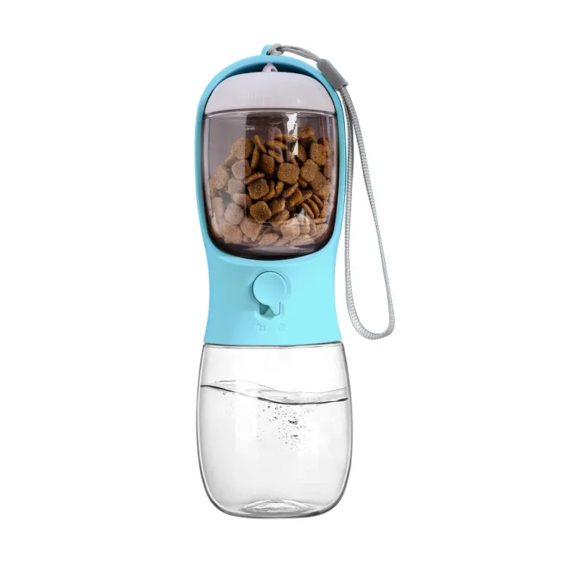 Portable Bottle for Dog Cat Travel Pet with Water Cup with Food Dispenser for your fur friend