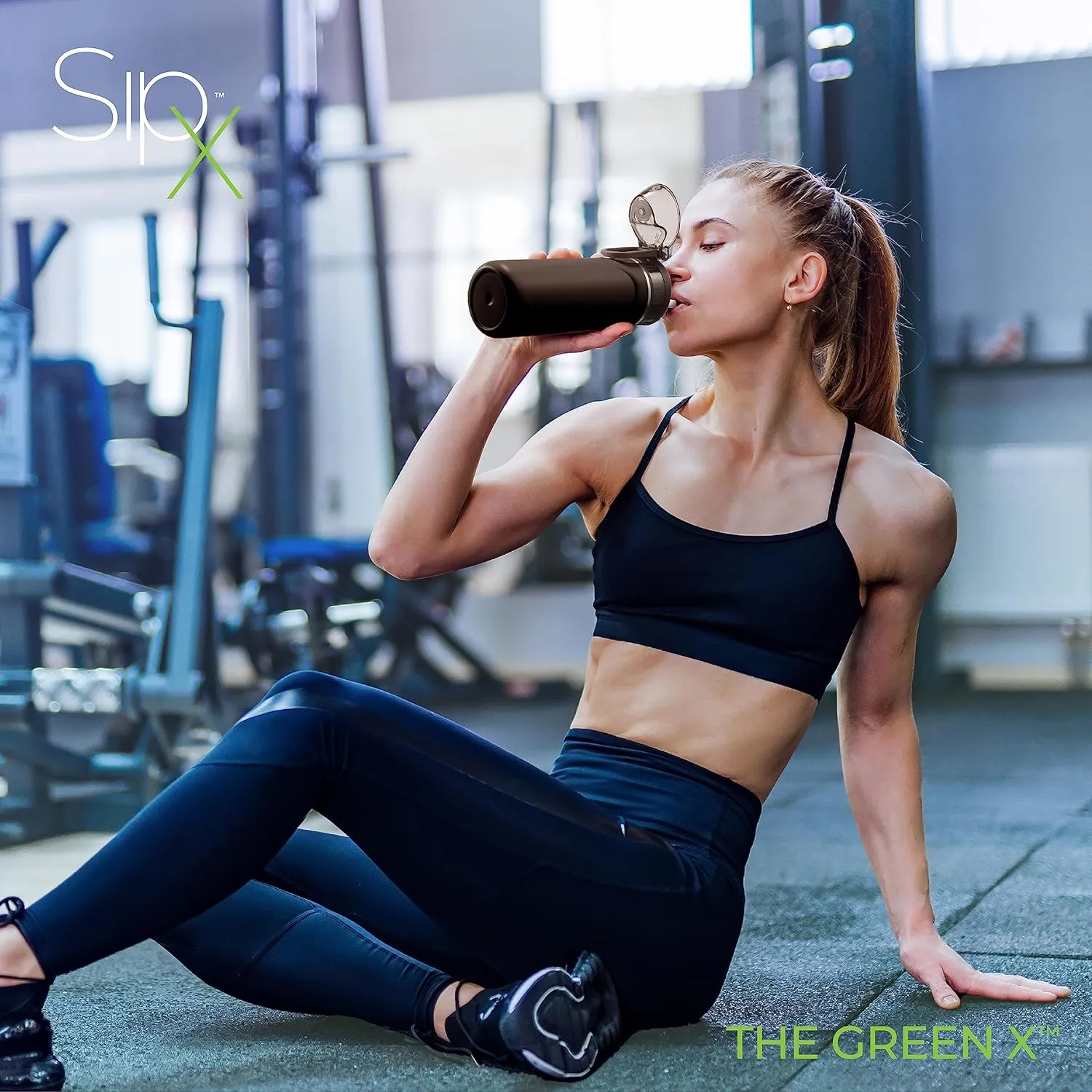 SIPX Triple-Insulated Stainless Steel Water Bottle - 18oz. With Straw Lid, BPA-Free Reusable Insulated Water Bottle Keeps Cold For 12 Hours,